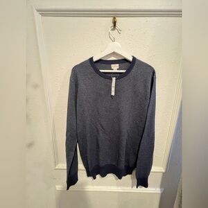 J. Crew Blue Crewneck Sweater Classic Knit Design